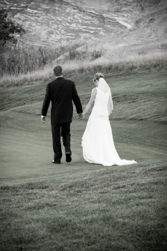 Bride and Groom at Arrowhead Golf Course