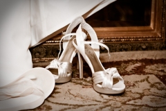 Brides High Heels on Her Wedding Day