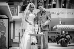 Unity Candle with Bride and Groom