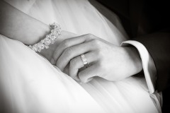 Bride and Groom Holding Hands