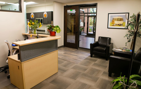 Suite 100 reception and waiting area