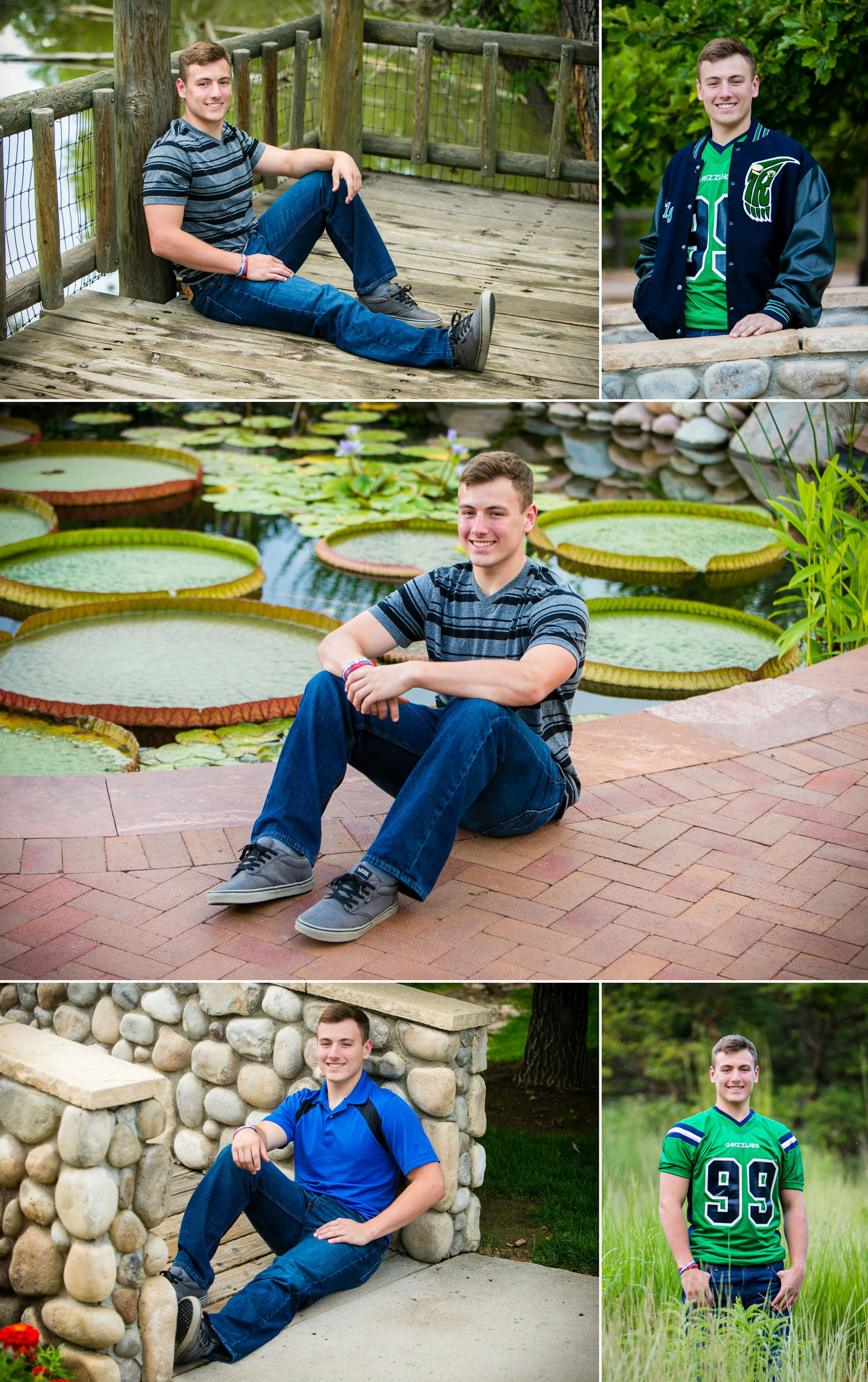 roman's senior portrait session at Hudson Gardens