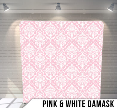 Pink White Damask