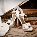 bride's high heels